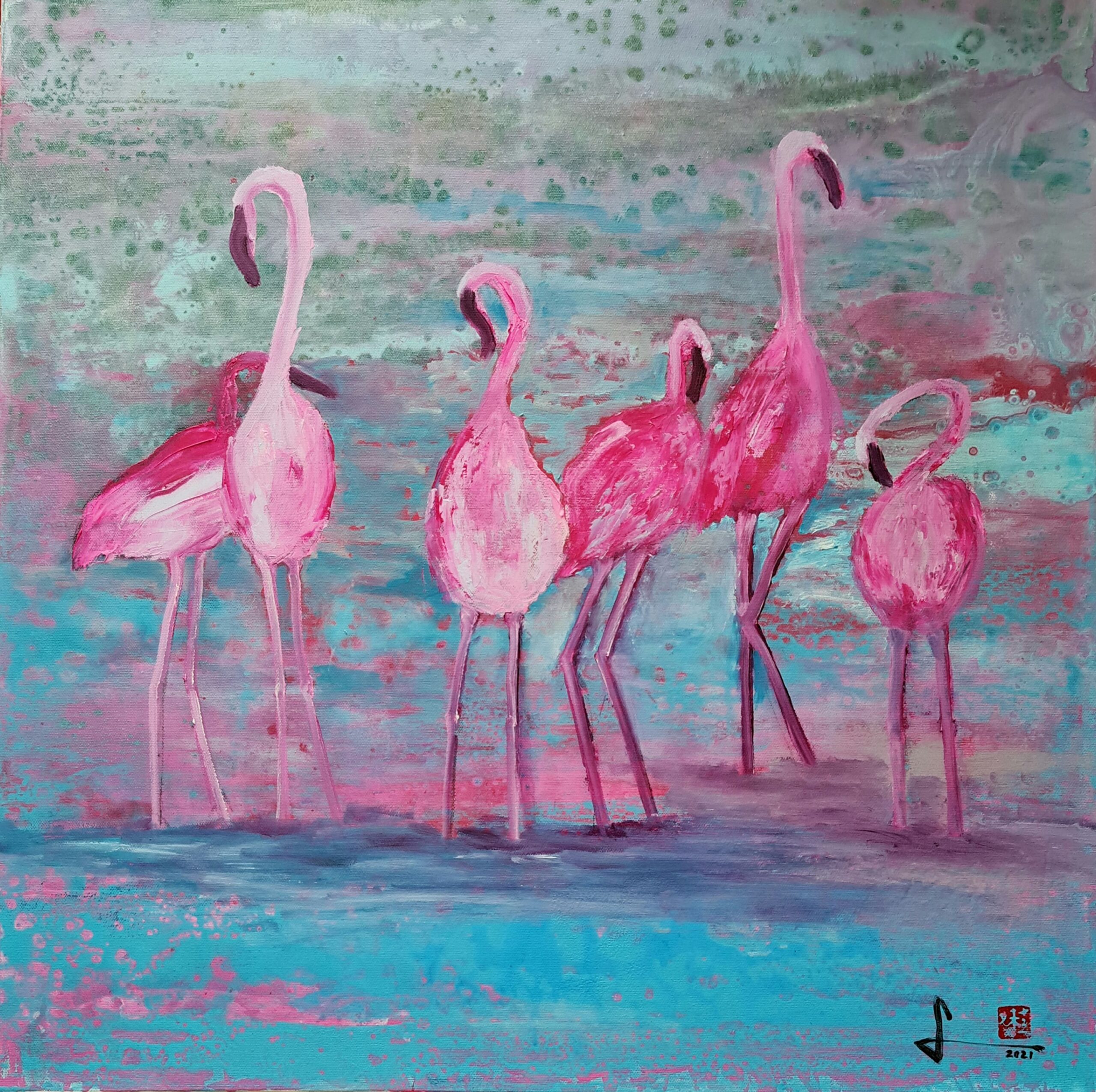20211105_152438_1 Care Free ~ acrylic on canvas ~ 80x80cm