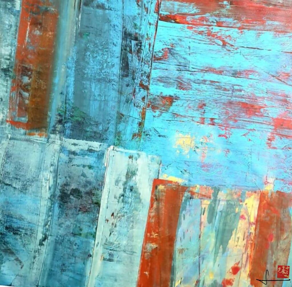 In His Time ~ acrylic on canvas ~80x80cm ~